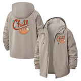 Sloth Chill Unisex Full-Zip Printed Waterproof Hooded Windbreaker