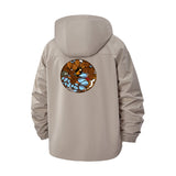 Butterfly Floral Mandala Unisex Full-Zip Printed Waterproof Hooded Windbreaker
