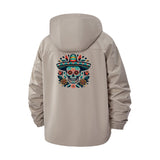 Sugar Skull Unisex Full-Zip Printed Waterproof Hooded Windbreaker