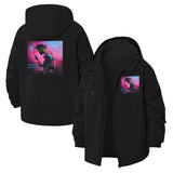 Neon Cyberpunk Art Unisex Full-Zip Printed Waterproof Hooded Windbreaker