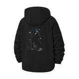 Astronaut Space Adventure Unisex Full-Zip Printed Waterproof Hooded Windbreaker