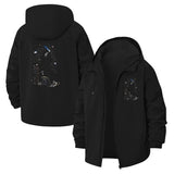 Astronaut Space Adventure Unisex Full-Zip Printed Waterproof Hooded Windbreaker