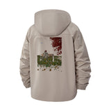 Reflective Park Bench Unisex Full-Zip Printed Waterproof Hooded Windbreaker