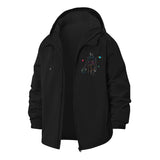 Cosmic Basketball Unisex Full-Zip Printed Waterproof Hooded Windbreaker