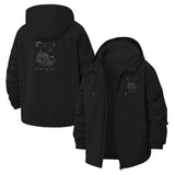 Sailing Ship Unisex Full-Zip Printed Waterproof Hooded Windbreaker