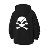 Alien Pirate Skull Unisex Full-Zip Printed Waterproof Hooded Windbreaker