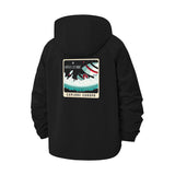 Retro Space Exploration Unisex Full-Zip Printed Waterproof Hooded Windbreaker