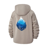 Cityscape Nature Drop Unisex Full-Zip Printed Waterproof Hooded Windbreaker