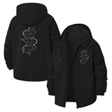 Constellation Spiral Unisex Full-Zip Printed Waterproof Hooded Windbreaker