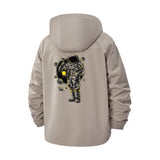 Astronaut Bubble Art Unisex Full-Zip Printed Waterproof Hooded Windbreaker