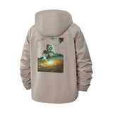 Astronaut Galaxy Unisex Full-Zip Printed Waterproof Hooded Windbreaker