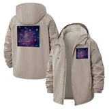 Galactic Space Unisex Full-Zip Printed Waterproof Hooded Windbreaker