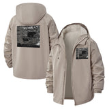 Urban Graffiti Art Unisex Full-Zip Printed Waterproof Hooded Windbreaker