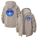 Vaccination Badge Unisex Full-Zip Printed Waterproof Hooded Windbreaker