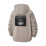 Dark Skeleton Art Unisex Full-Zip Printed Waterproof Hooded Windbreaker