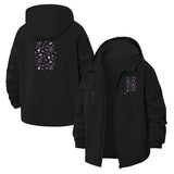 Celestial Symbols Unisex Full-Zip Printed Waterproof Hooded Windbreaker