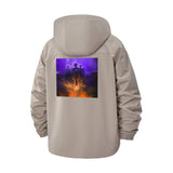 Futuristic Sci-Fi Art Unisex Full-Zip Printed Waterproof Hooded Windbreaker