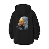 Astronaut and Mouse Unisex Full-Zip Printed Waterproof Hooded Windbreaker