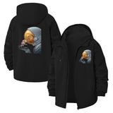 Astronaut and Mouse Unisex Full-Zip Printed Waterproof Hooded Windbreaker