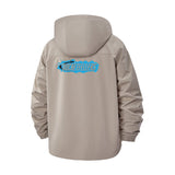 Graffiti Logo Unisex Full-Zip Printed Waterproof Hooded Windbreaker