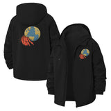 Earth and Hermit Crab Unisex Full-Zip Printed Waterproof Hooded Windbreaker
