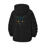 Cybernetic Cat Unisex Full-Zip Printed Waterproof Hooded Windbreaker