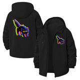 Glitch Cat Unisex Full-Zip Printed Waterproof Hooded Windbreaker