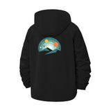 Abstract Mountain Landscape Unisex Full-Zip Printed Waterproof Hooded Windbreaker