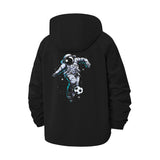 Astronaut Soccer Unisex Full-Zip Printed Waterproof Hooded Windbreaker