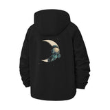 Astronaut Moon Unisex Full-Zip Printed Waterproof Hooded Windbreaker