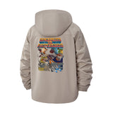 Dinosaurs vs Asteroids Unisex Full-Zip Printed Waterproof Hooded Windbreaker