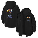 Astronaut Planets Unisex Full-Zip Printed Waterproof Hooded Windbreaker