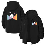 Abstract Geometric Landscape Unisex Full-Zip Printed Waterproof Hooded Windbreaker