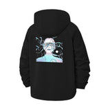 Anime Cyborg Medusa Unisex Full-Zip Printed Waterproof Hooded Windbreaker
