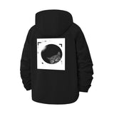 Cat Portrait Unisex Full-Zip Printed Waterproof Hooded Windbreaker