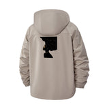 Abstract Face Art Unisex Full-Zip Printed Waterproof Hooded Windbreaker