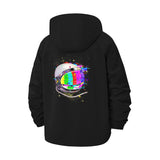 Glitch Astronaut Unisex Full-Zip Printed Waterproof Hooded Windbreaker