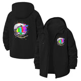 Glitch Astronaut Unisex Full-Zip Printed Waterproof Hooded Windbreaker