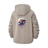 Glitch Planet Unisex Full-Zip Printed Waterproof Hooded Windbreaker