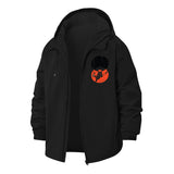 UFO Landing Scene Unisex Full-Zip Printed Waterproof Hooded Windbreaker