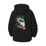 Astronaut Cereal Unisex Full-Zip Printed Waterproof Hooded Windbreaker