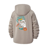Astronaut Cereal Unisex Full-Zip Printed Waterproof Hooded Windbreaker