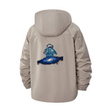Cosmic Astronaut Unisex Full-Zip Printed Waterproof Hooded Windbreaker