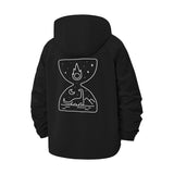 Minimal Hourglass Mountain Unisex Full-Zip Printed Waterproof Hooded Windbreaker