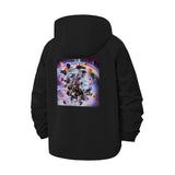 Surreal Cosmic Cat Unisex Full-Zip Printed Waterproof Hooded Windbreaker