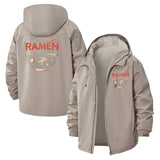 Out Of This World Ramen Unisex Full-Zip Printed Waterproof Hooded Windbreaker