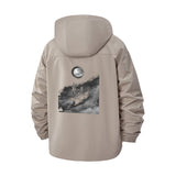 Moonlit Sailing Unisex Full-Zip Printed Waterproof Hooded Windbreaker