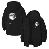 Surreal Moon Balloon Unisex Full-Zip Printed Waterproof Hooded Windbreaker