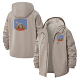 Astronaut Space Adventure Unisex Full-Zip Printed Waterproof Hooded Windbreaker