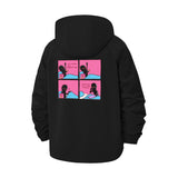 Comic Panel Unisex Full-Zip Printed Waterproof Hooded Windbreaker
